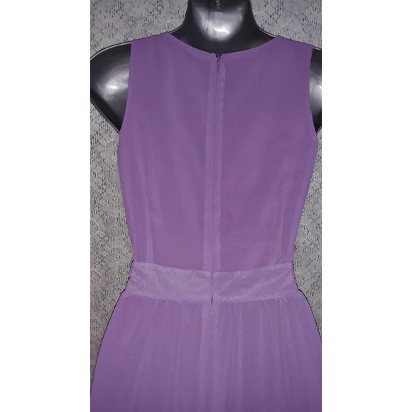 Gianni Bini  Sz 0 Purple and Coral Orange Embroidered Maxi Dress - Picture 7 of 9